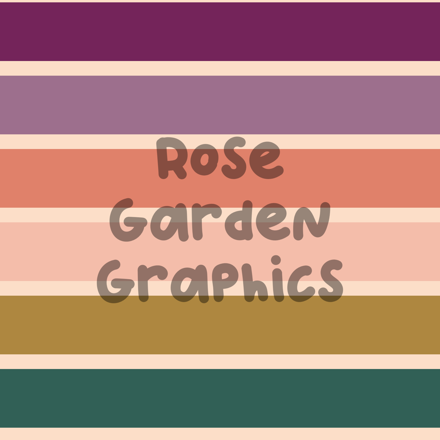 Muted Watercolor Floral Coordinating Stripes Seamless Image