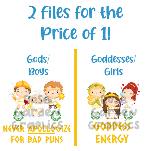 Greek Gods and Goddesses 2 PNGs Bundle