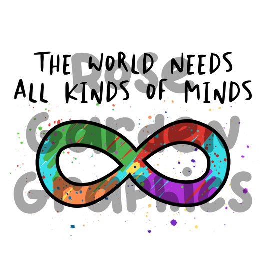 Neurodiversity "The World Needs All Kinds of Minds" PNG