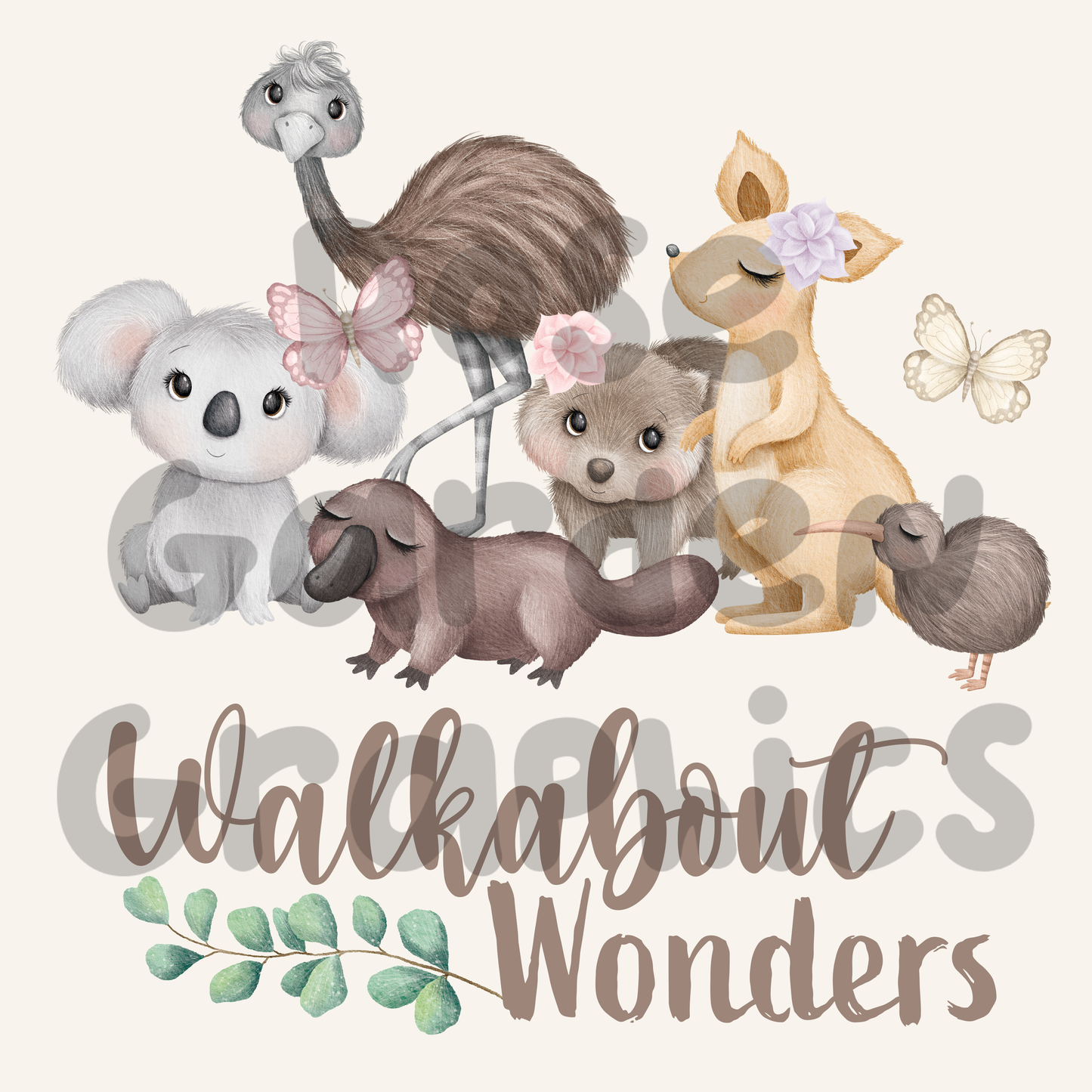 Outback Friends (Pink) "Walkabout Wonder" PNG