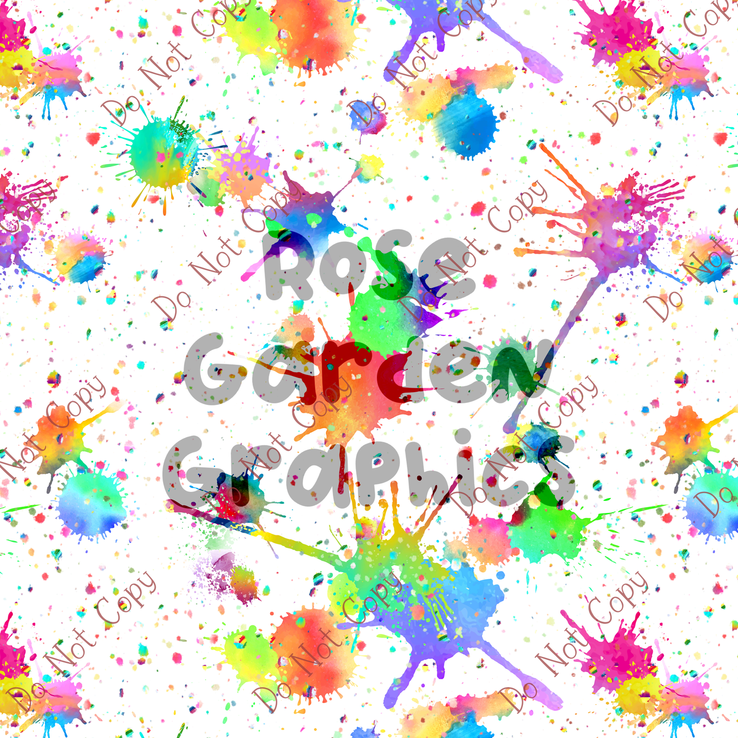 Neon Splatter Paint Spots Seamless Image Collection