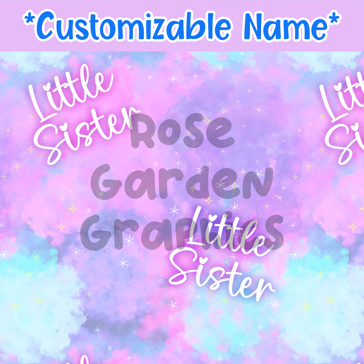 Archivo sin costuras con nombre personalizado Pastel Sparkle ($5 por archivo de nombre)