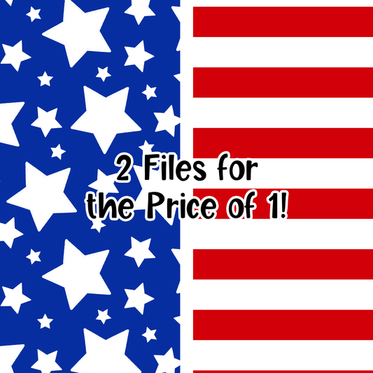 Patriotic Stars and Stripes 2 Seamless Images