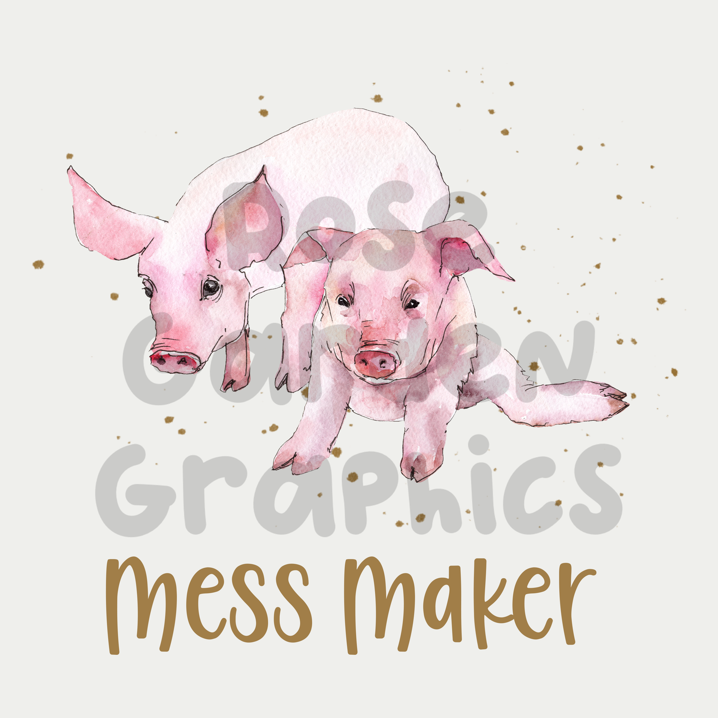 Salpicaduras de cerdos "Mess Maker" PNG