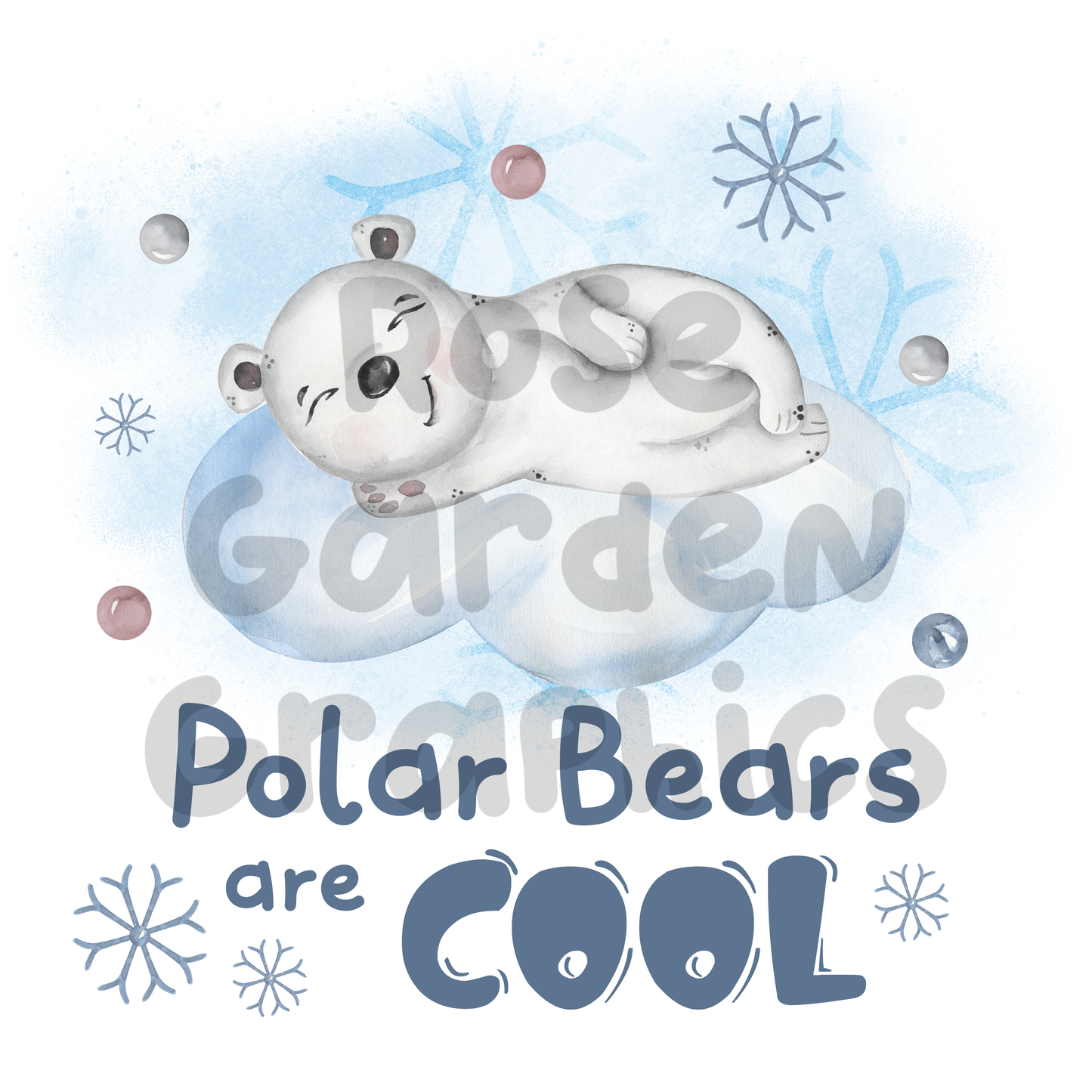 Polar Bear Fun "Polar Bears are COOL" PNG