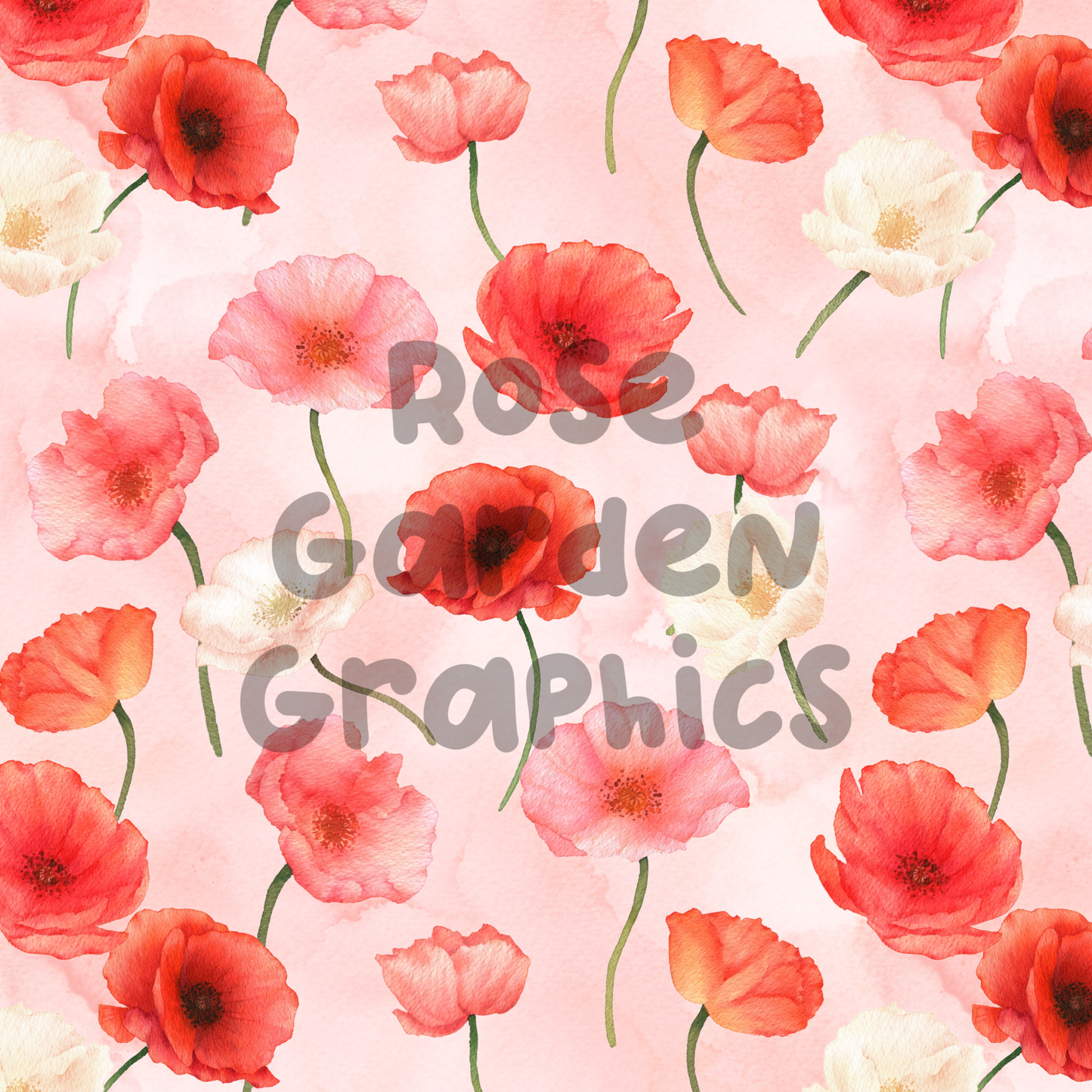 Poppies Pink Seamless Image