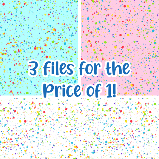 Paquete de imágenes sin costuras Rainbow Splatter 3