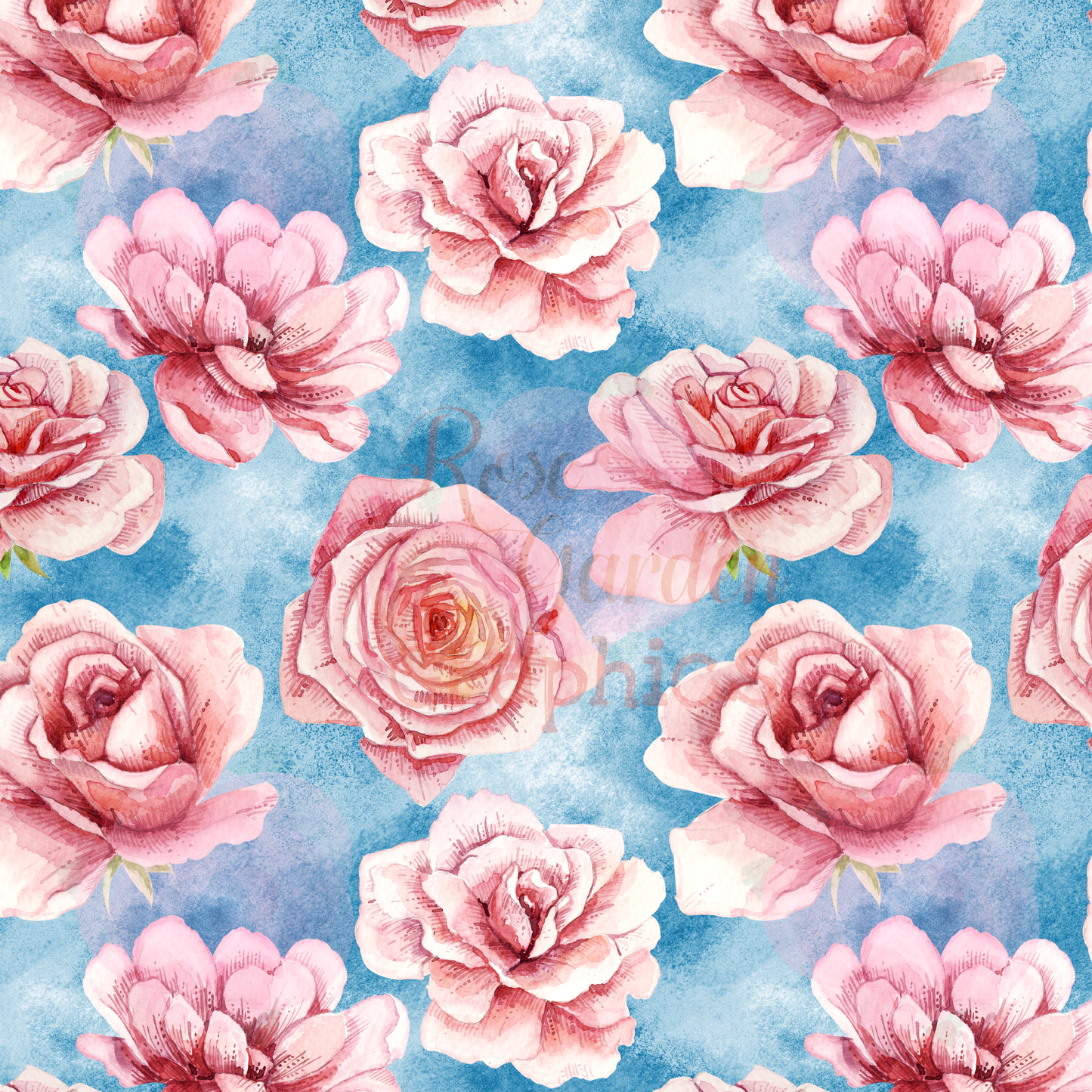 Delicate Roses Seamless Image