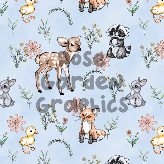 Rustic Floral Woodland Seamless Image