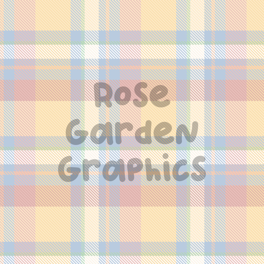 Rustic Floral Woodland Coordinating Plaid Seamless Image