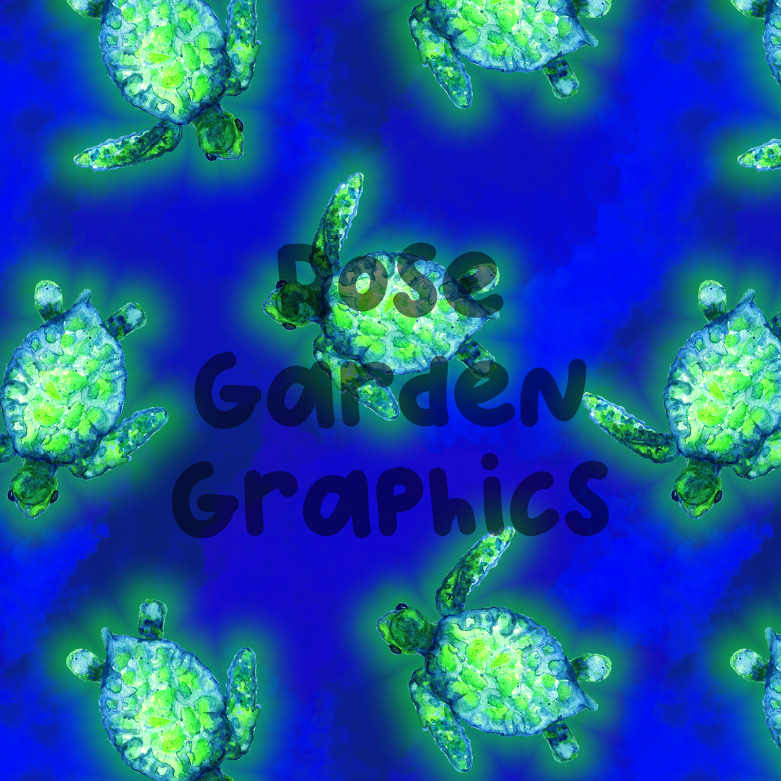 Sea Turtles Seamless Image – Rose Garden Graphics