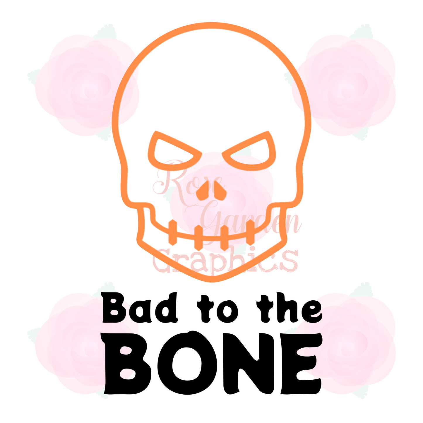 Skulls "Bad to the Bone" PNG (Multiple Color Options)