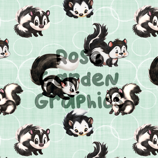 Skunks Cute Seamless Image