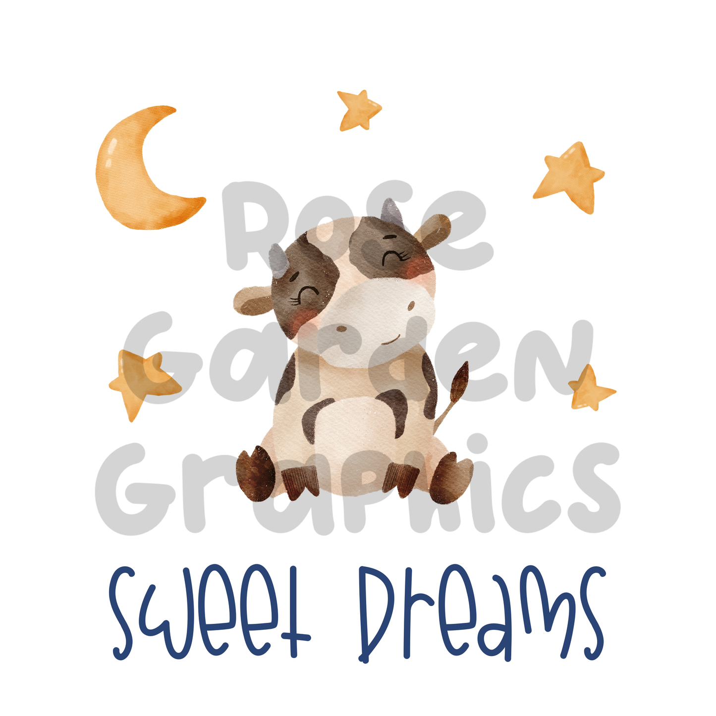 Sleepy Cows "Sweet Dreams" PNG