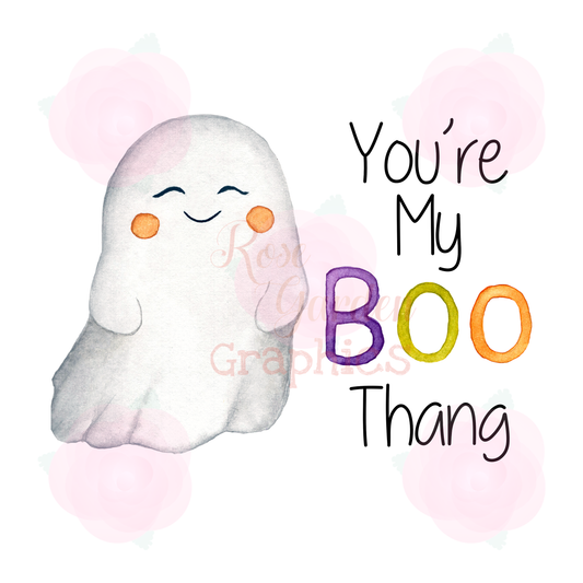 Espeluznante acuarela Halloween "Eres mi Boo Thang" PNG