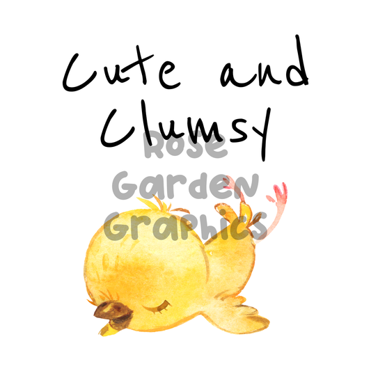 Storybook Chicks "Cute and Clumsy" PNG