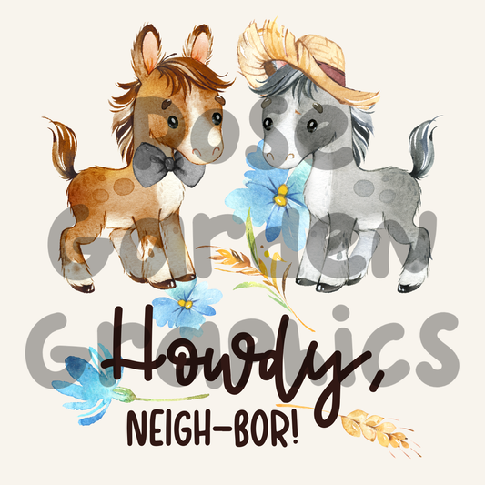 Storybook Horses "Howdy, Neigh-bor!" PNG