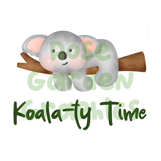 Storybook Koala "Koala-ty Time" PNG