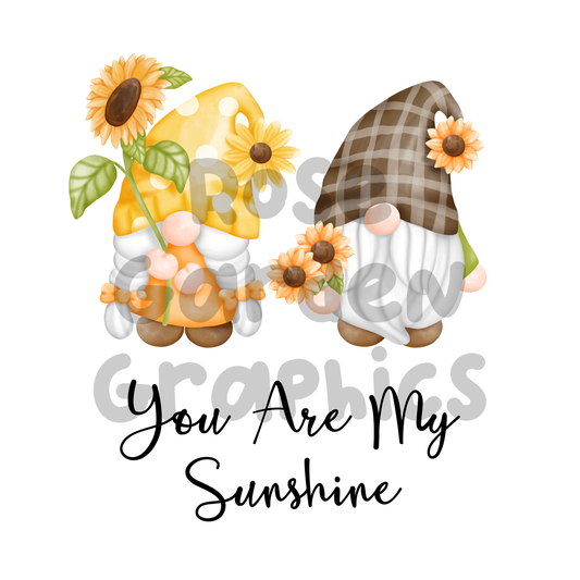 Sunflower Gnomes "You Are My Sunshine" PNG