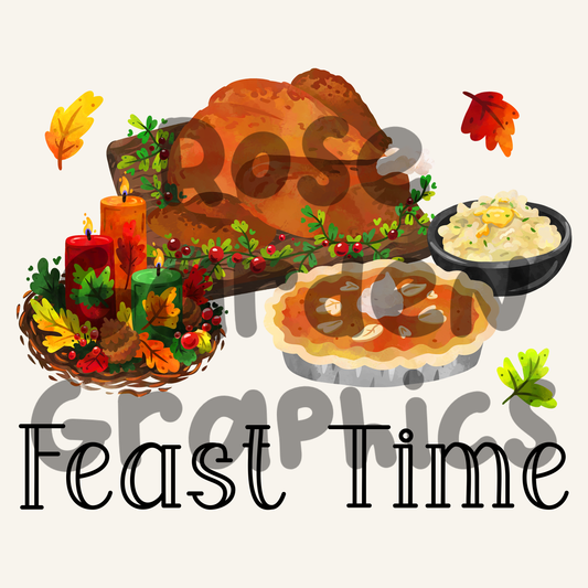 Thanksgiving Feast "Feast Time" PNG