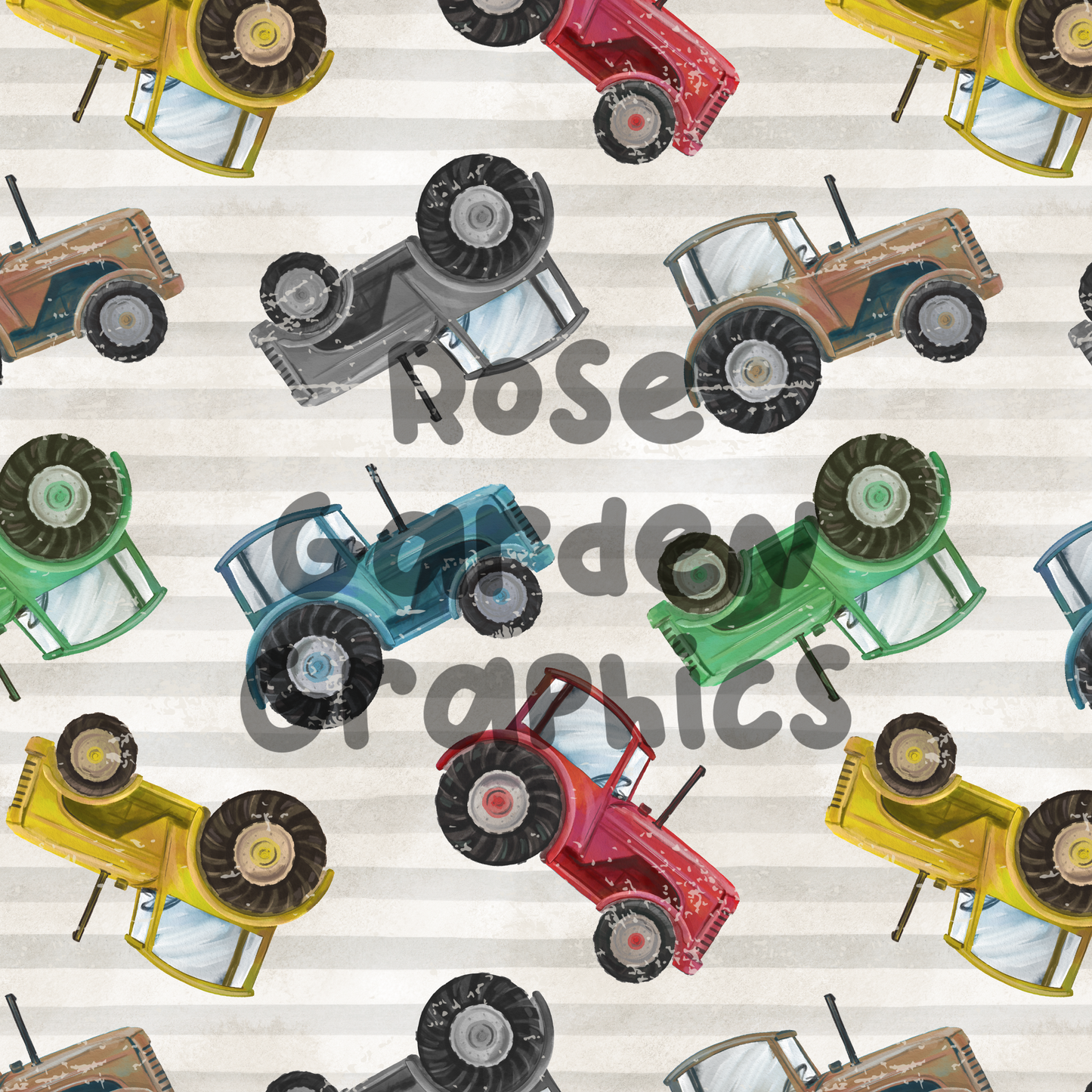 Tractors Distressed Seamless Image