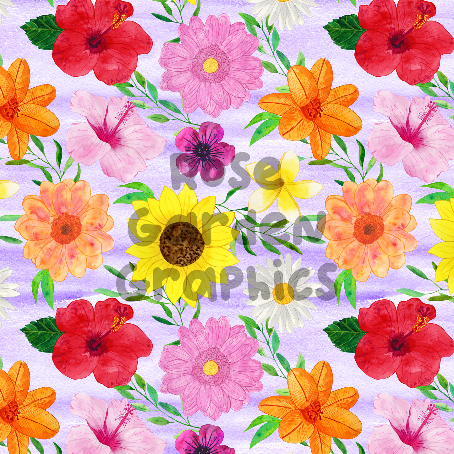 Tropical Floral Seamless Image