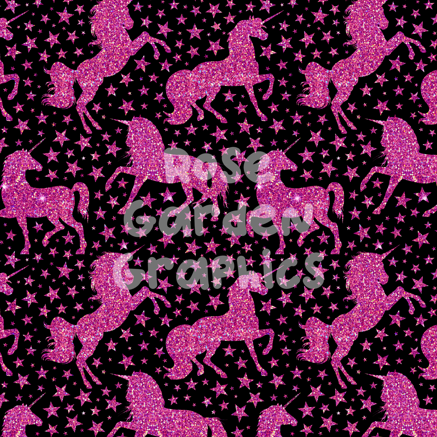 Sparkle Unicorns Pink 2 Seamless Images Bundle