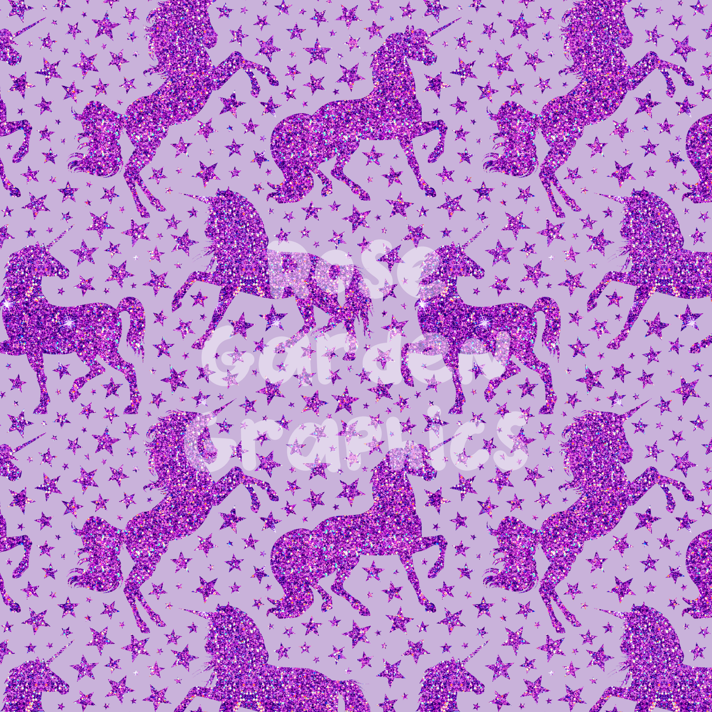 Sparkle Unicorns Purple 2 Seamless Images Bundle