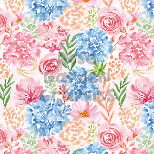 Watercolor Floral Seamless Image