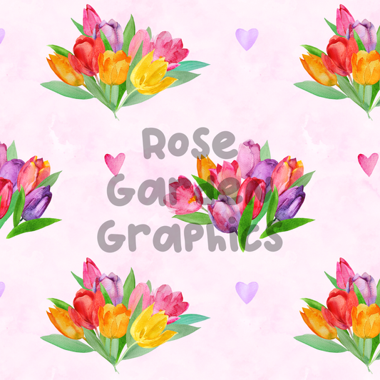 Imagen perfecta de tulipanes acuarela