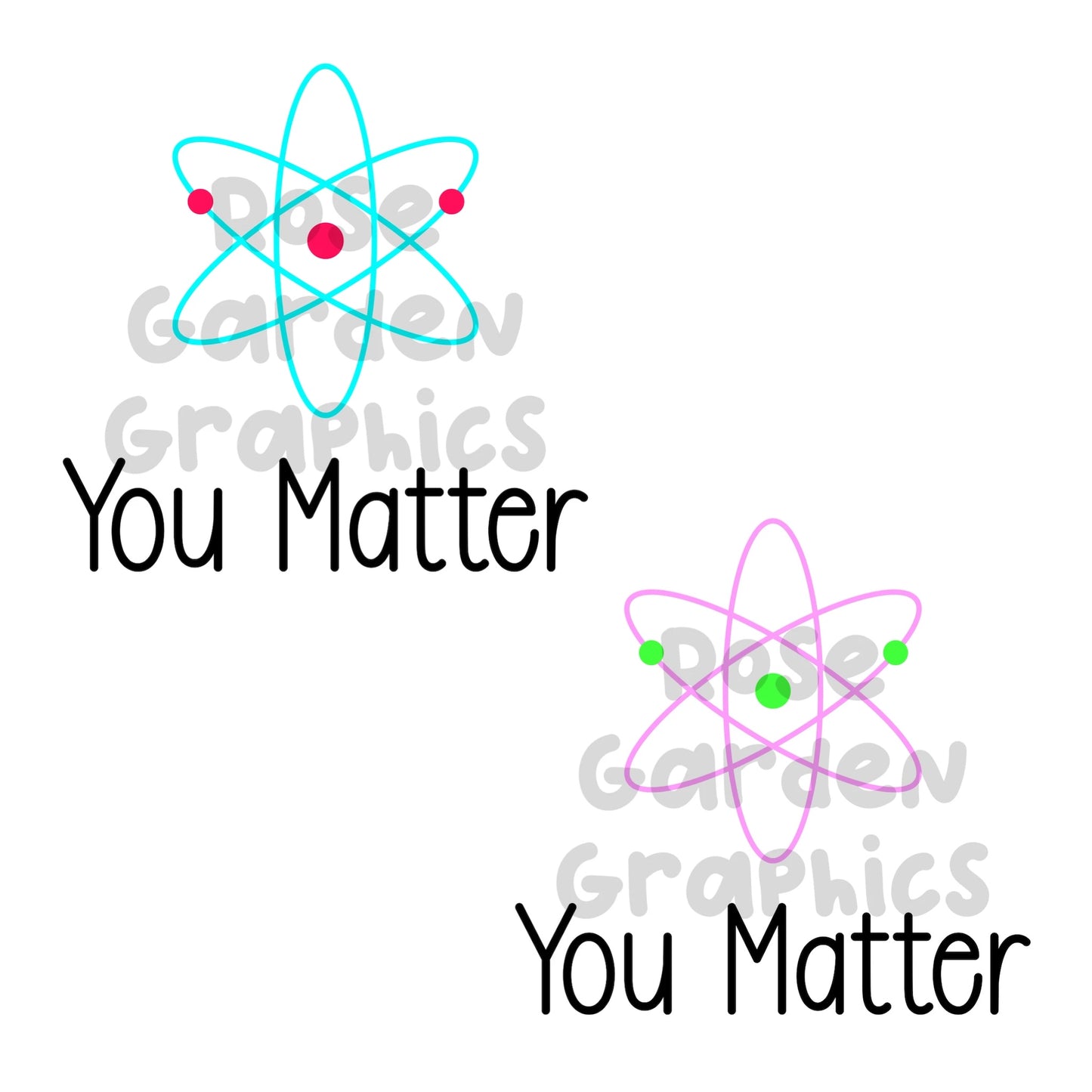 Paquete de 2 PNG de ciencia colorida "You Matter"