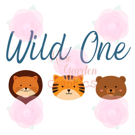 Cute Animal Puns “Wild One” PNG