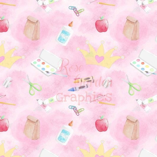 Back to School Princess Seamless Image